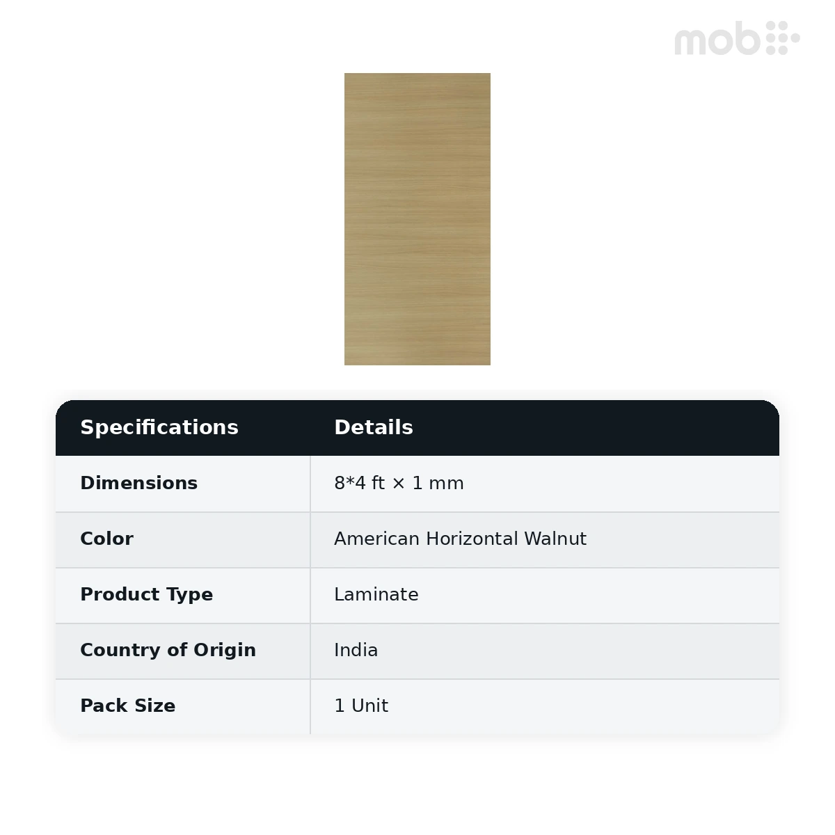 Merino Laminates Premium Collection Horizontal Walnut American Horizontal Walnut 8'x4' Size 14583 VNR RH - image 2