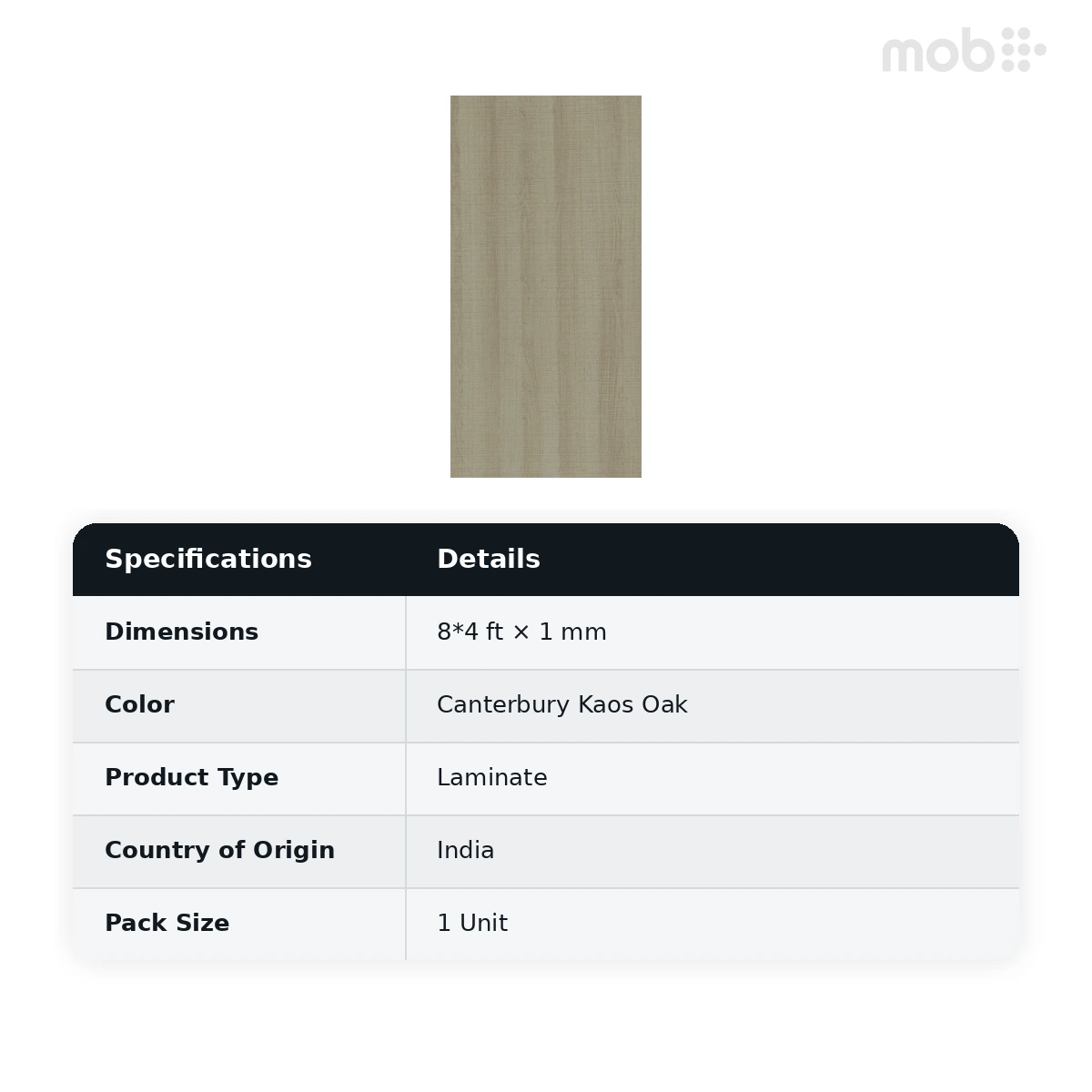 Merino Laminates Premium Collection Kaos Oak Canterbury Kaos Oak 8'x4' Size 14140 SCT RH
