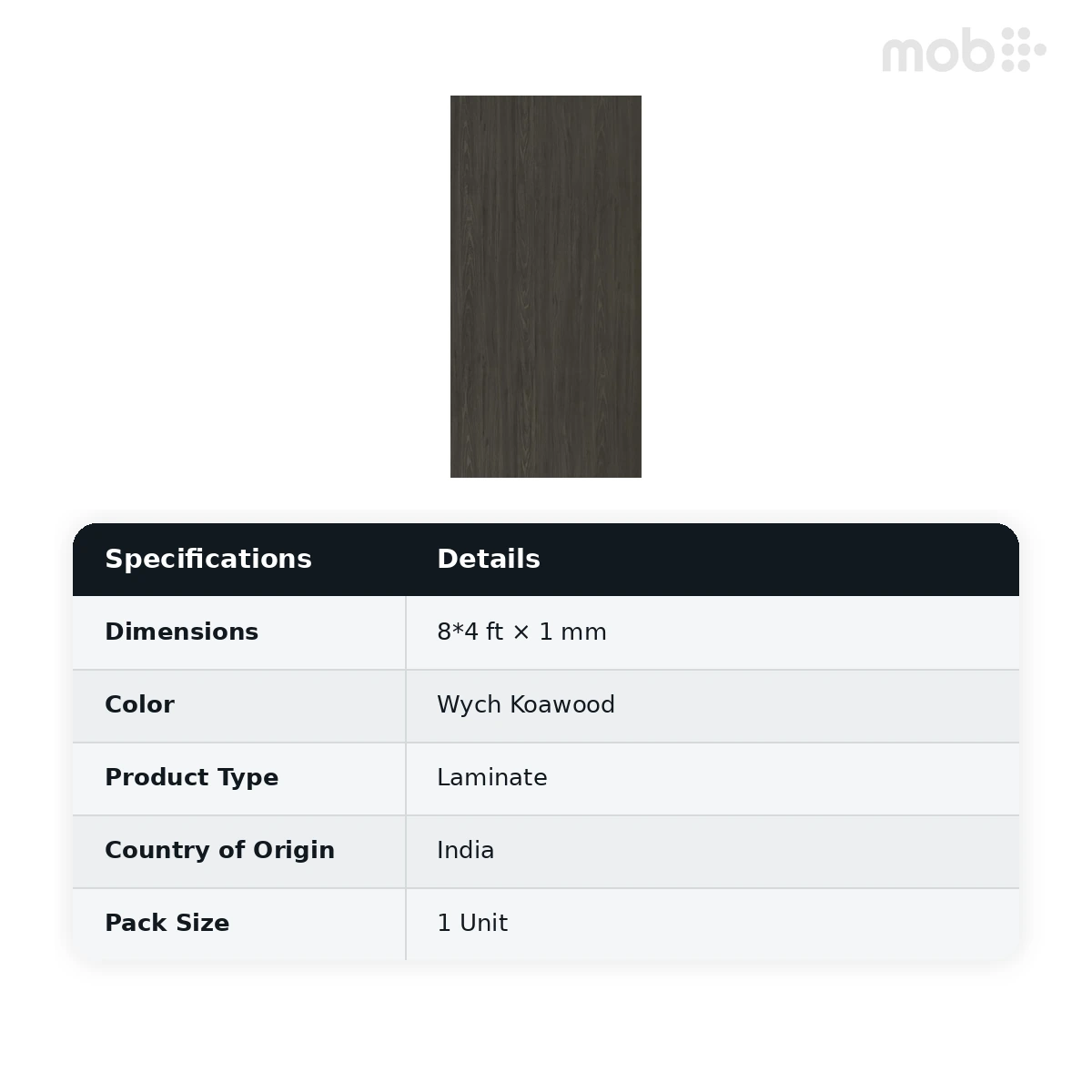 Merino Laminates Premium Collection Koawood Wych Koawood 8'x4' Size 14585 RH - image 2