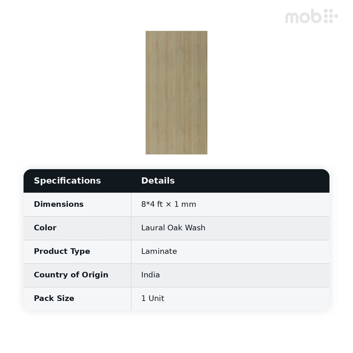 Merino Laminates Premium Collection Laurel Oak Laural Oak Wash 8'x4' Size 14642 RH - image 2