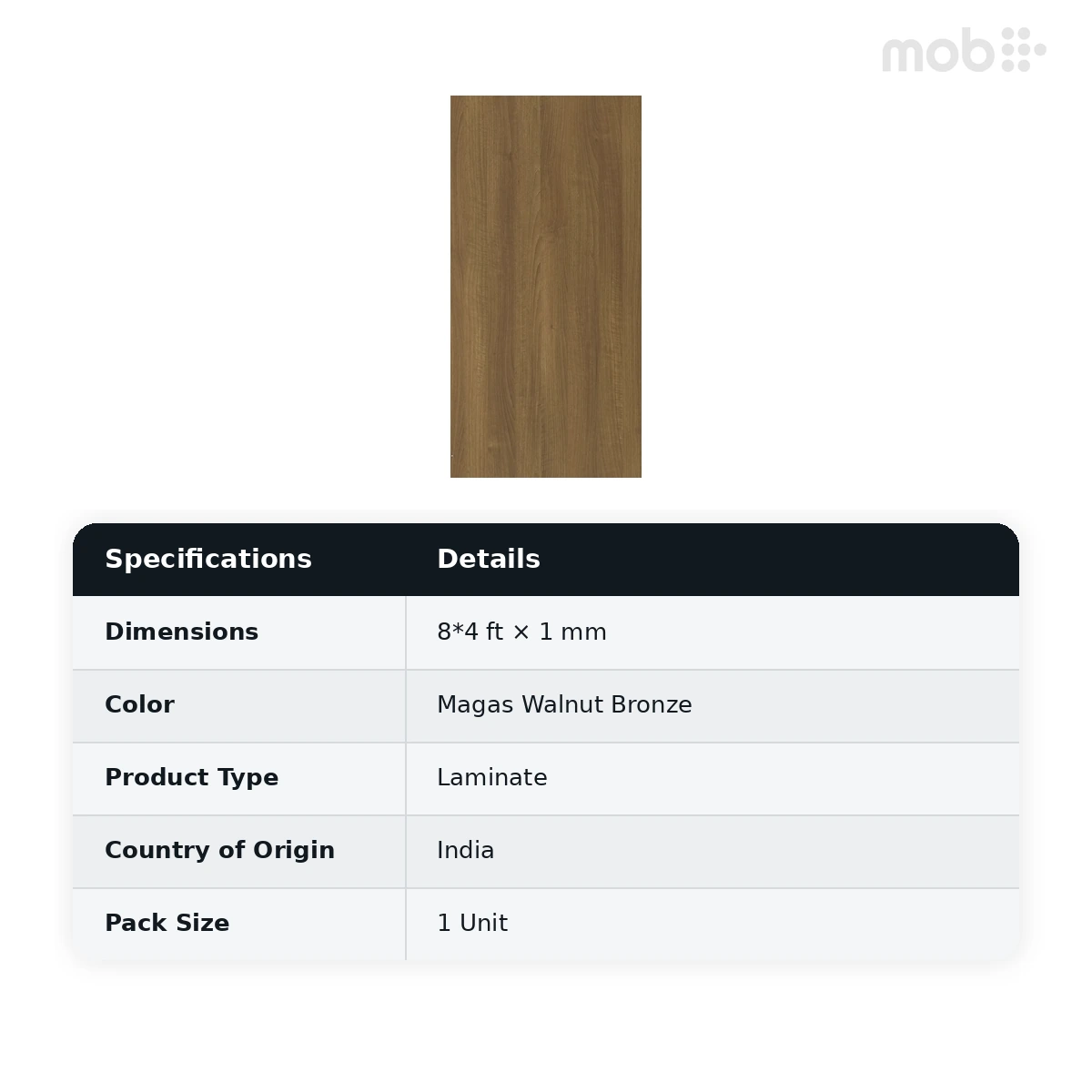 Merino Laminates Premium Collection Magas Walnut Magas Walnut Bronze 8'x4' Size 10510 WV - image 2