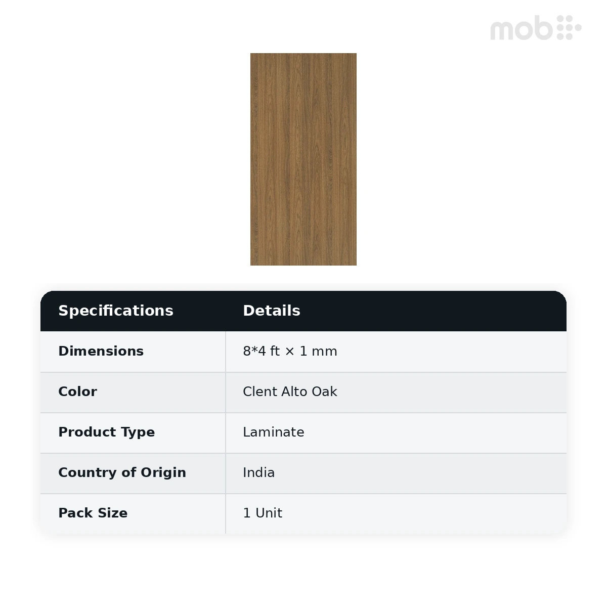 Merino Laminates Premium Collection Oak Clent Alto Oak 8'x4' Size 14670 BRK RH