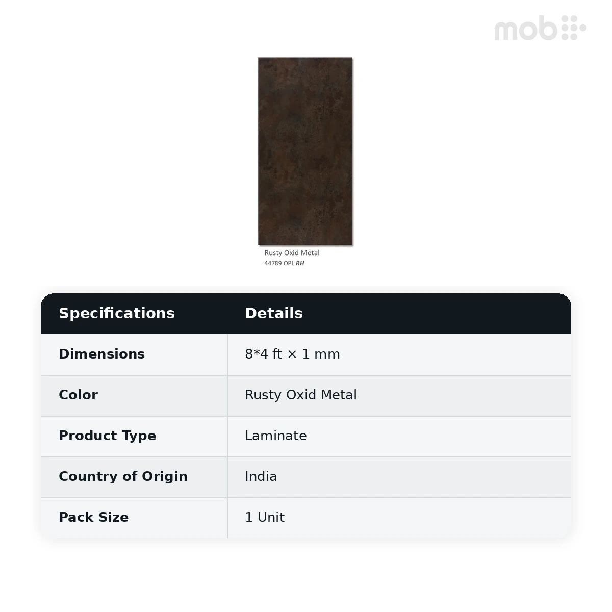 Merino Laminates Premium Collection Oxid Metals Rusty Oxid Metal 8'x4' Size 44789 OPL RH - image 2