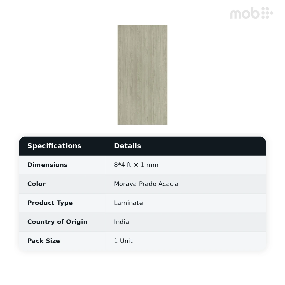 Merino Laminates Premium Collection Parado Acacia Morava Prado Acacia 8'x4' Size 14649 WV RH