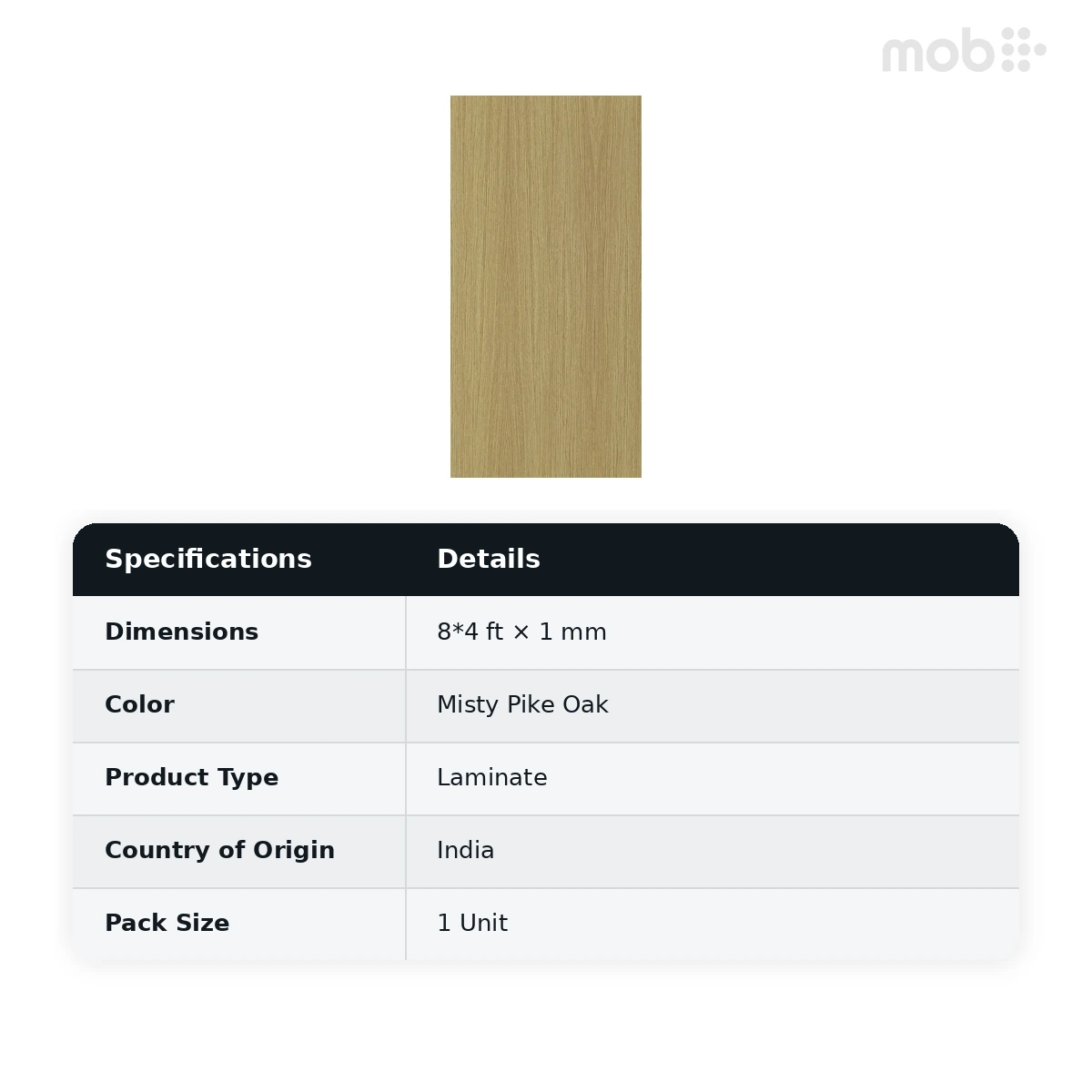 Merino Laminates Premium Collection Pike Oak Misty Pike Oak 8'x4' Size 10591 - image 2