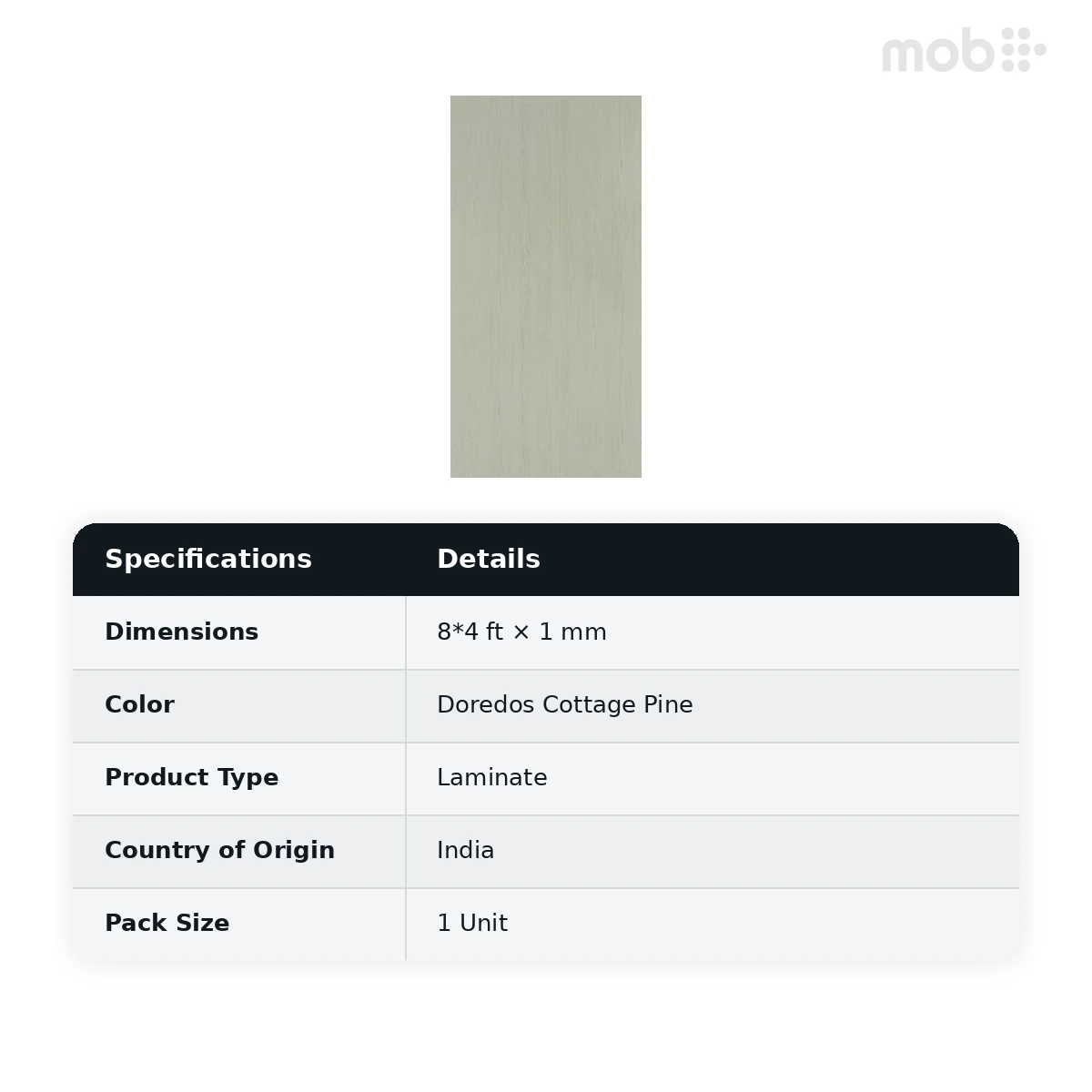 Merino Laminates Premium Collection Pine Doredos Cottage Pine 8'x4' Size 14613 RH