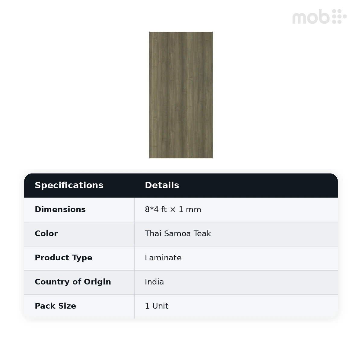 Merino Laminates Premium Collection Samoa Teak Thai Samoa Teak 8'x4' Size 10845 - image 2