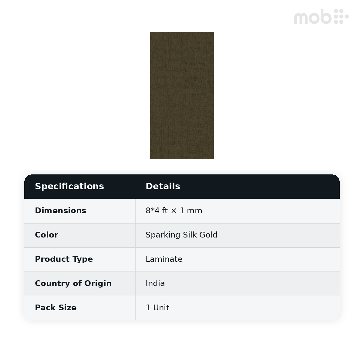 Merino Laminates Premium Collection Sparking Silk Sparking Silk Gold 8'x4' Size 49937 HGL SH V