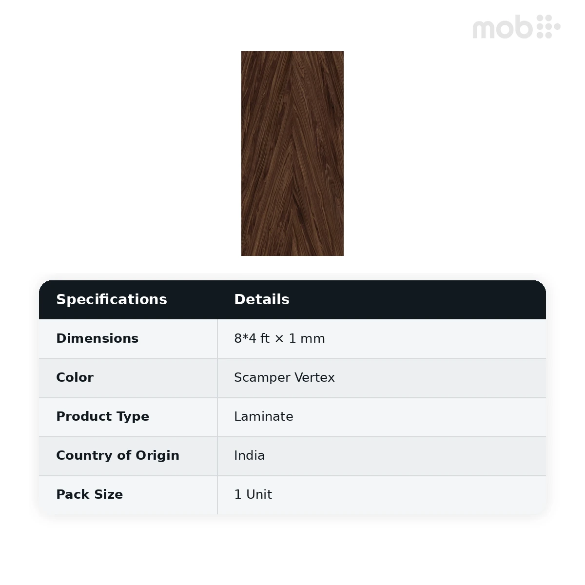 Merino Laminates Premium Collection Vertex Scamper Vertex 8'x4' Size 15132 PT RH - image 2
