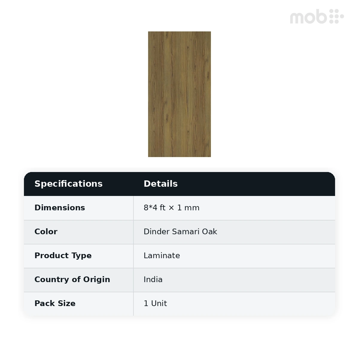 Merino Laminates Speciality Collection Dinder Samari Oak 8'x4' Size 14667 PRH RH - image 2