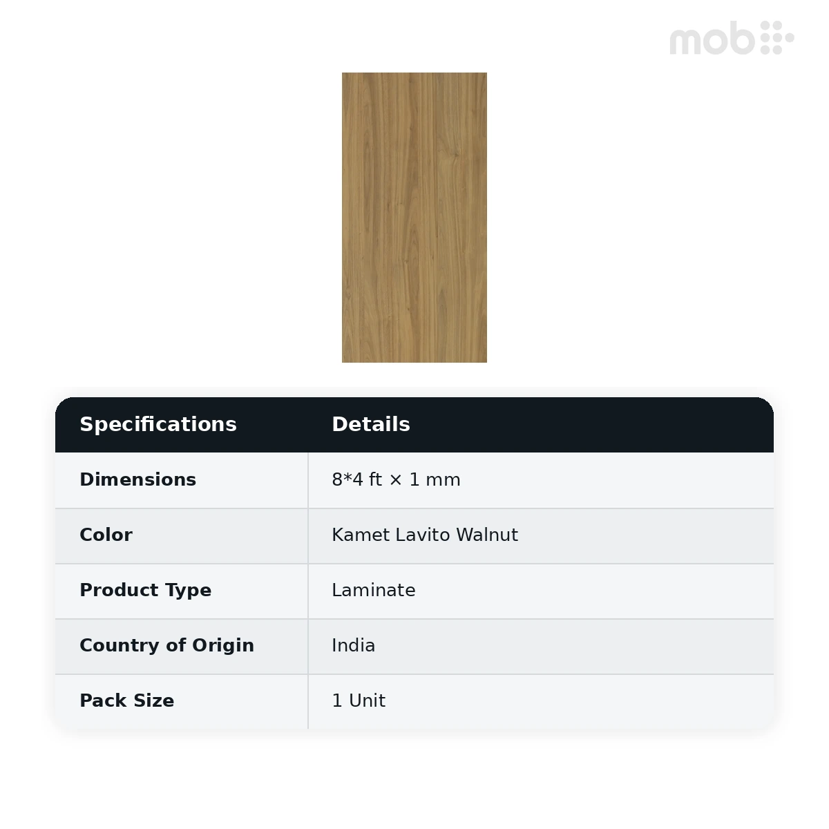 Merino Laminates Speciality Collection Kamet Lavito Walnut 8'x4' Size 14191 MNT RH - image 2