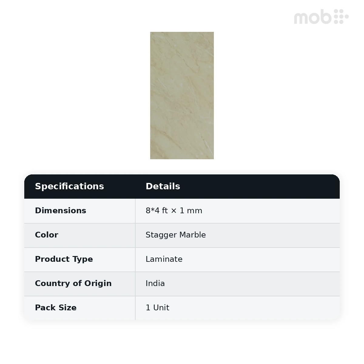 Merino Laminates Speciality Collection Stagger Marble 8'x4' Size 40268 WTN - image 2