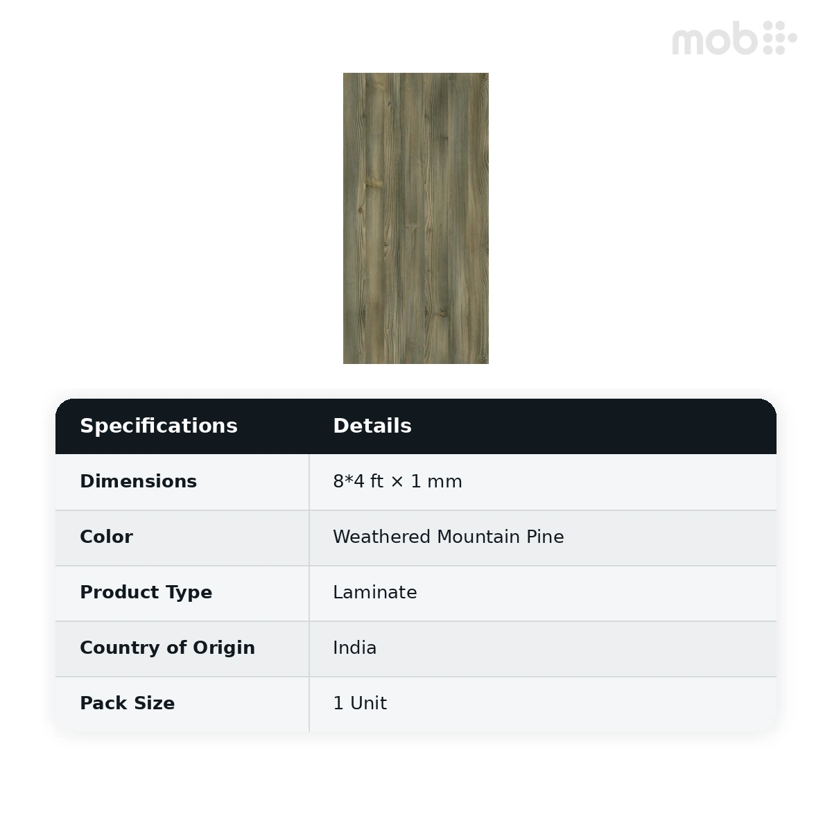 Merino Laminates Speciality Collection Weathered Mountain Pine 8'x4' Size 16031 PSC HC - image 2