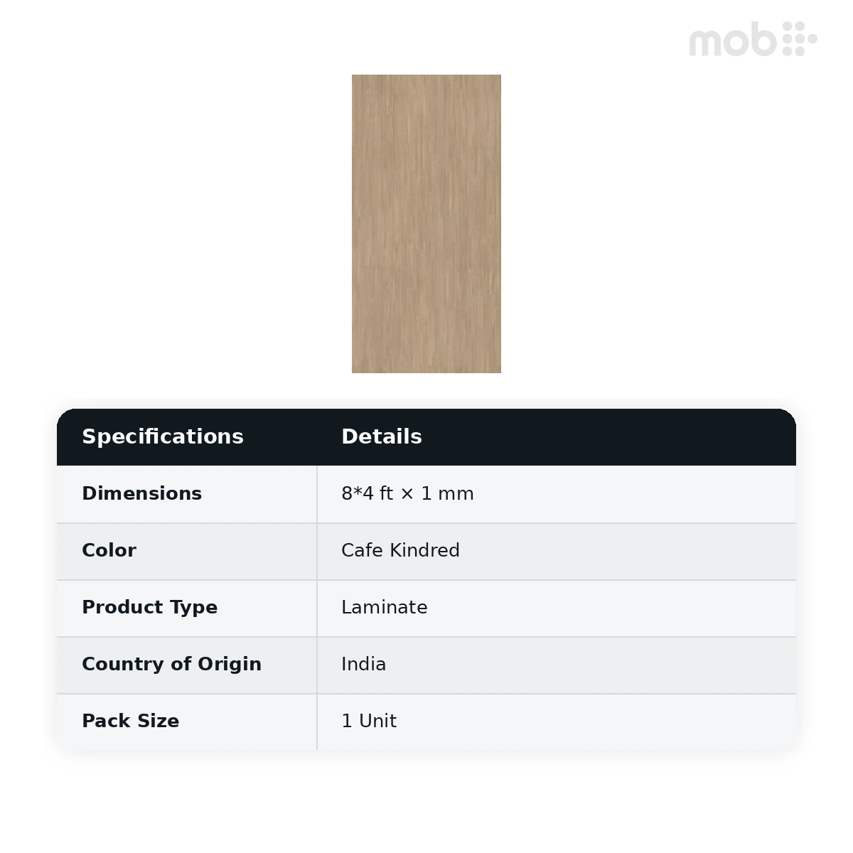 Merino Laminates Vogue Collection Cafe Kindred 8'x4' Size 15127 PT RH - image 2