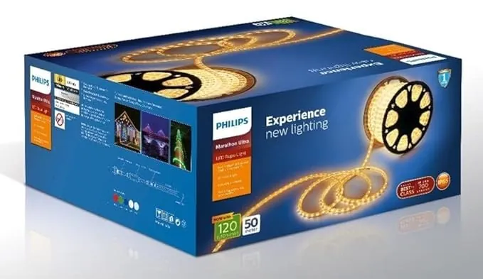 Philips Marathon Ultra LED Rope Light 8W/m, 50 m roll, Warm White