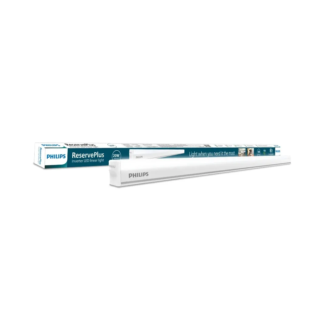 Philips Reserve Plus Inverter LED Batten 20W, 3.8 ft, Cool Daylight