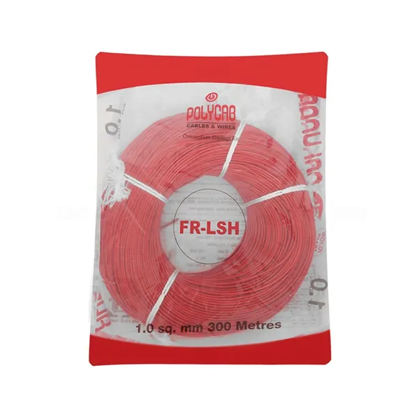 Polycab FR-LSH Wire Project packing 300 Meters 1 Sqmm Red colour coil 