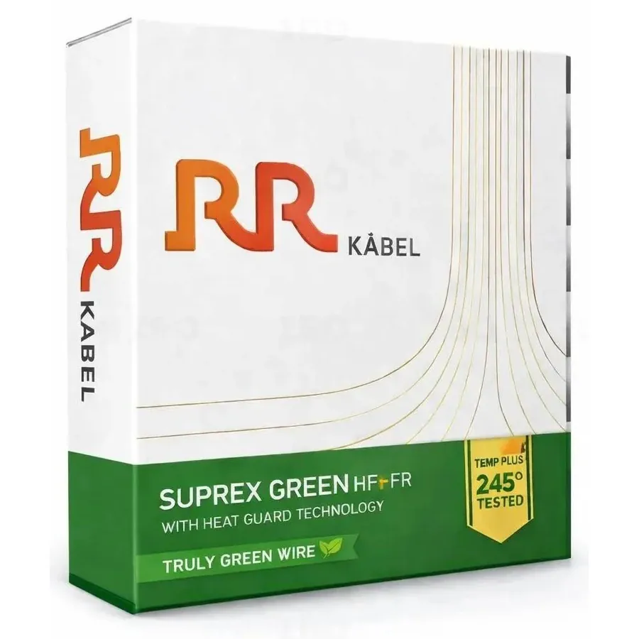 RR Kabel Superex Green HR + FR Copper House Wire, 1 Sqmm, 90 m Coil, Red