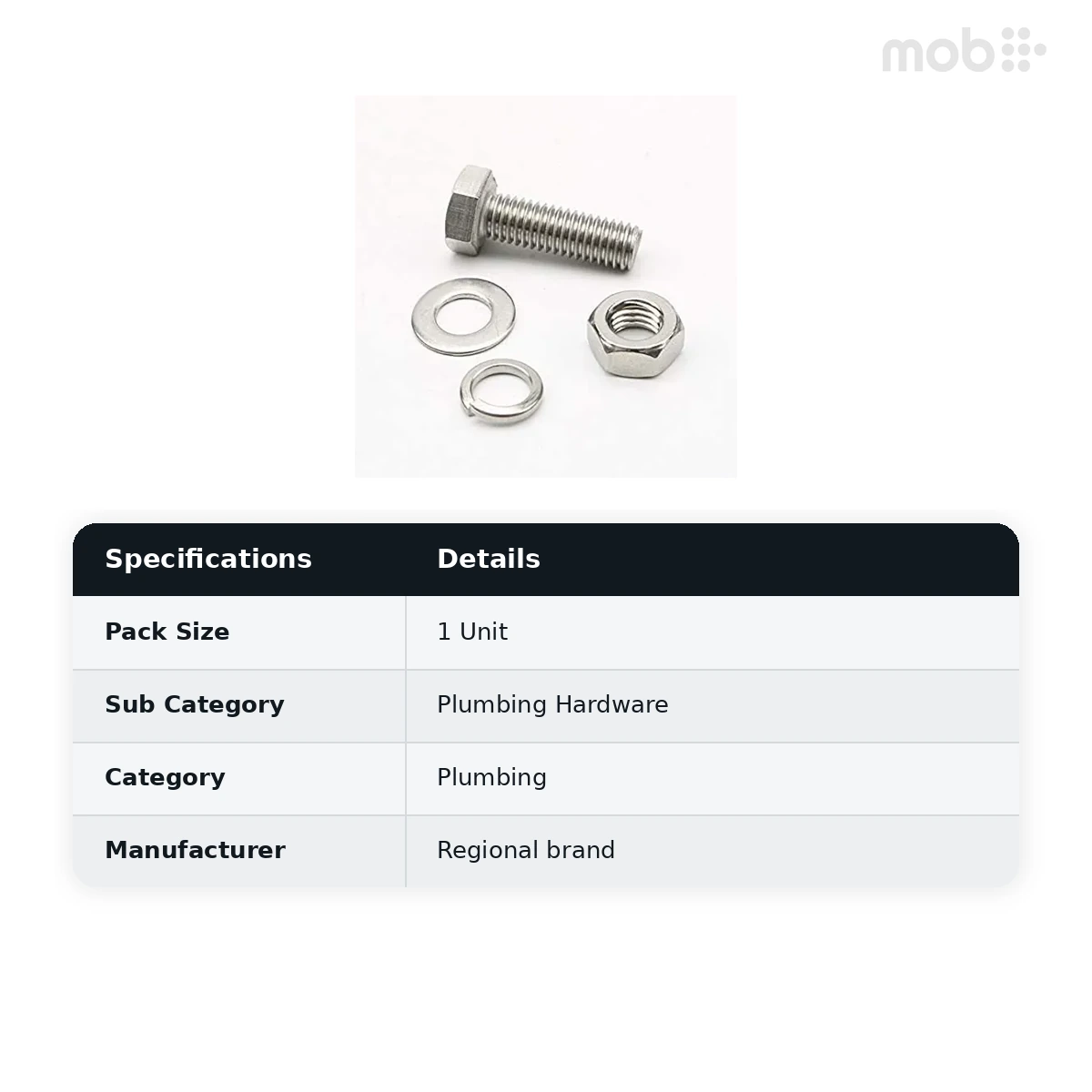 8mm Nut & Washers - image 2