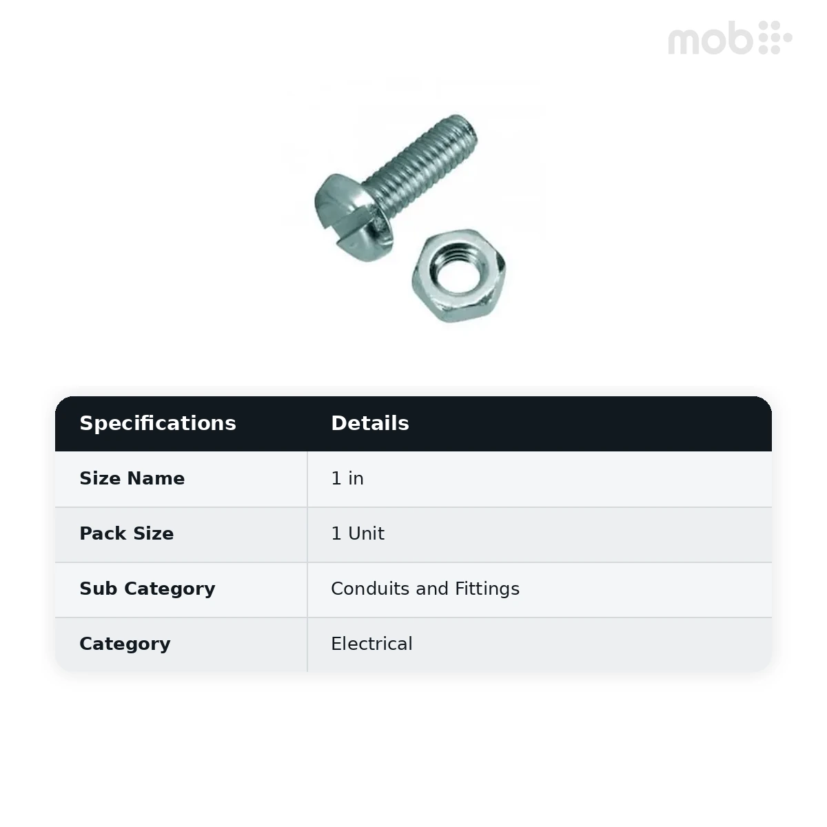 Regional brand 1" GI Bolt Nut - image 2