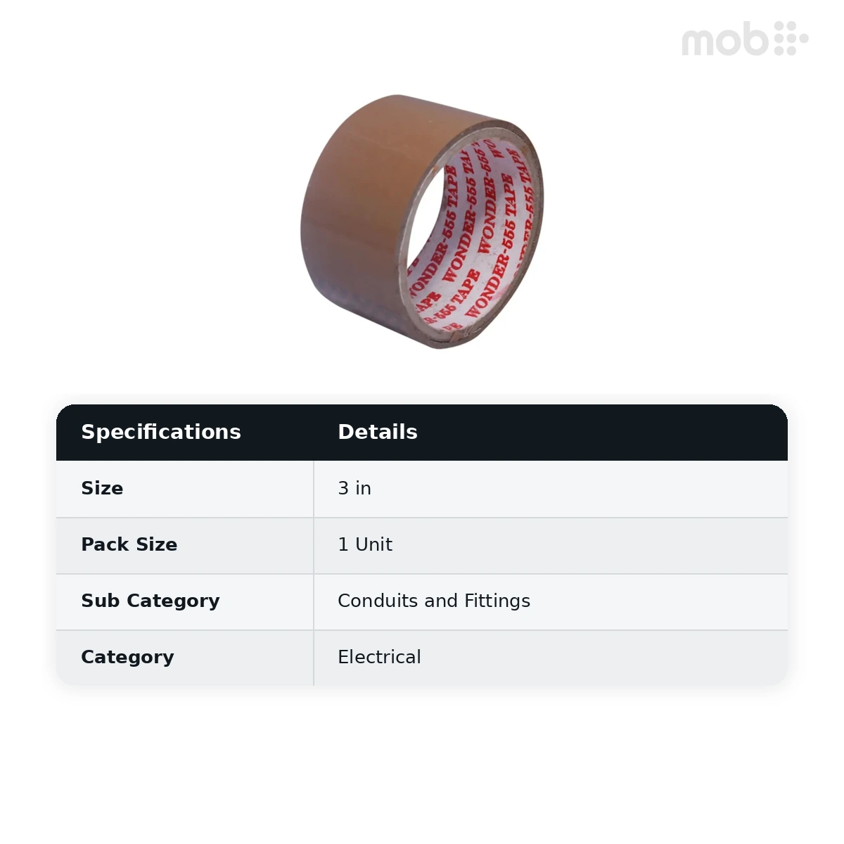 Regional brand 3" Brown tape - image 2