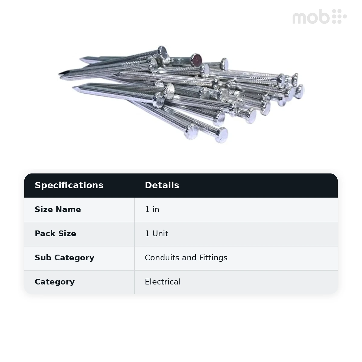 Regional brand Concrete Nails 1 Inch- 1Kg - image 2