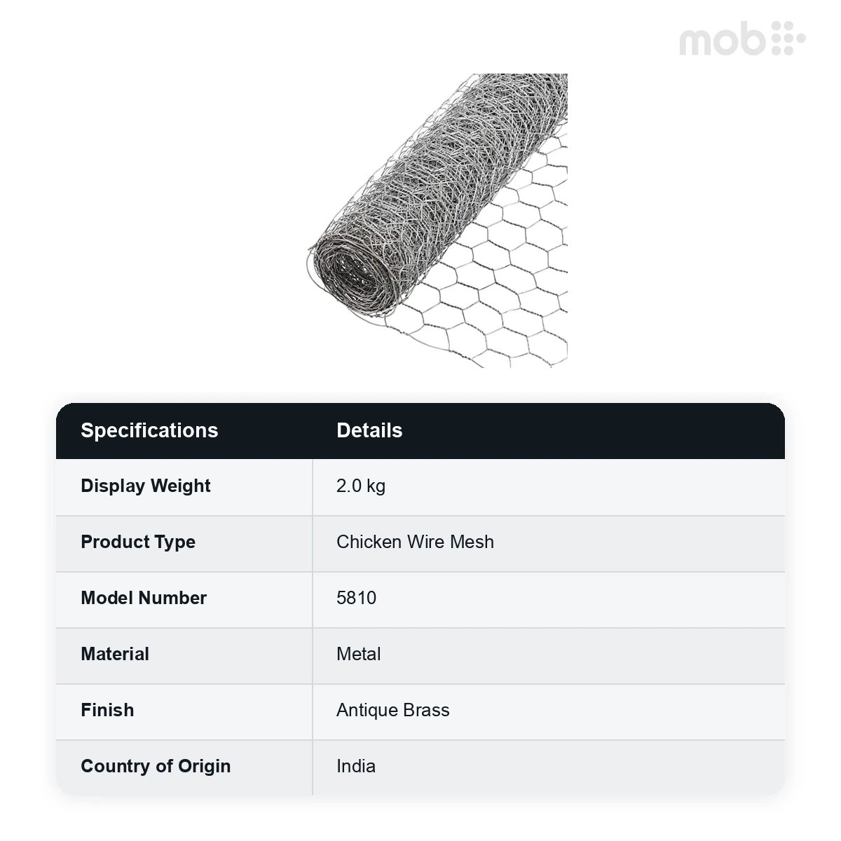 Regional Brand Galvanized Chicken Wire Mesh 36 Inch Width Approx 2 Kg Weight. - image 2