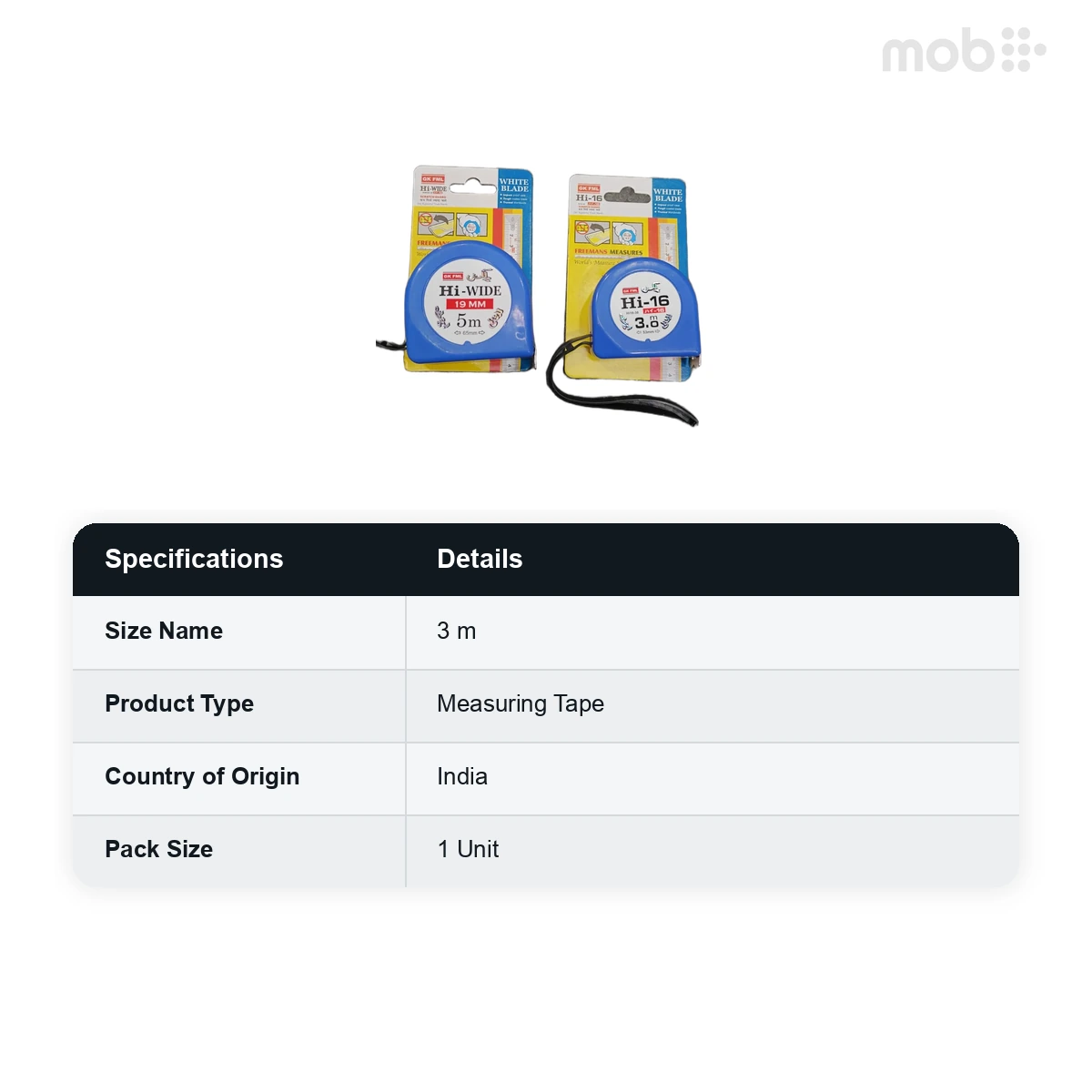 Regional Brand Measuring Tape 3 m Length