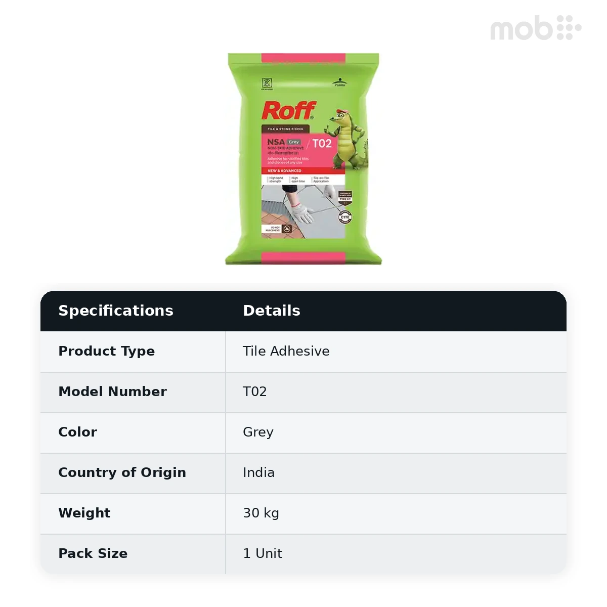 Roff (T02) Non-Skid Adhesive (NSA) Grey, 30Kg Bag - image 2