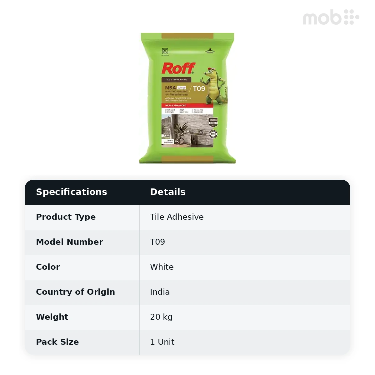 Roff (T09) Non-Skid Adhesive (NSA) White, 20Kg Bag - image 2