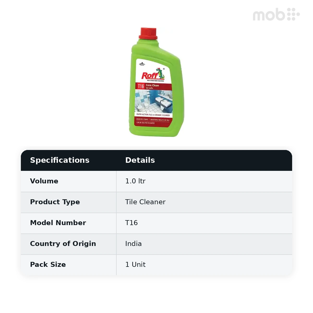 Roff (T16) Cera Clean Professional Tile, Floor & Ceramic Cleaner, 1l - image 2