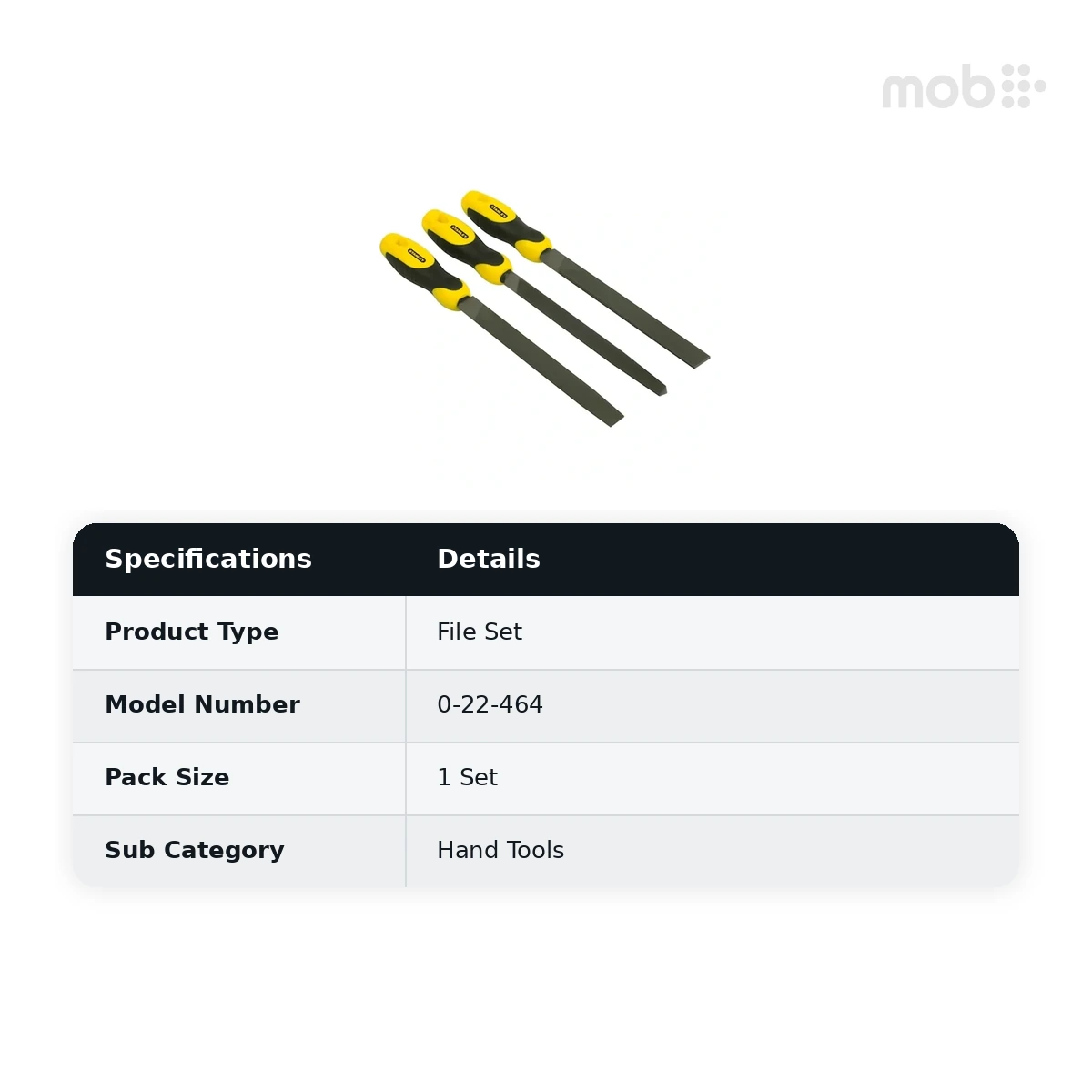 Stanley 8 in. Flat 1/2 Round 3-Square File Set (3 pc.) - 0-22-464 - image 2