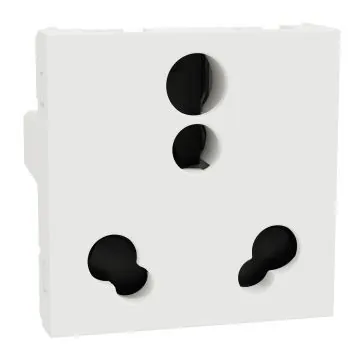 Schneider Electric Miluz ZeTa 6A/16A 3P Socket with Shutter - White, Code: MZSO6162M3P_WH