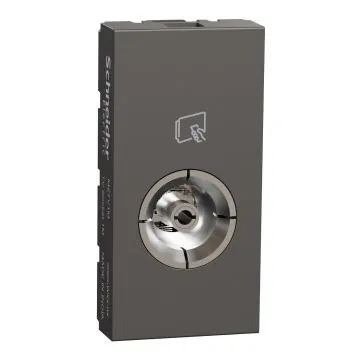 Schneider Electric Miluz ZeTa TV Socket 1M - Warm Grey, Code: MZTV1M_WG