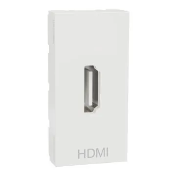 Schneider Electric Miluz ZeTa Preterminated HDMI socket 1M - White, Code: MZHDMI1M_WH