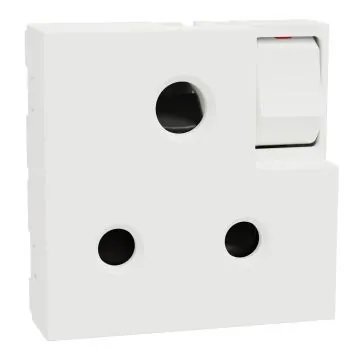 Schneider Electric Miluz ZeTa 6A Switched Socket 2M - White, Code: MZSWSO62M_WH