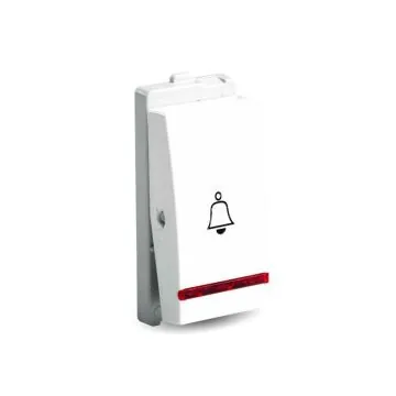 Schneider Electric Opale 6A Bell Push with Indicator - White, Code: X1085WH