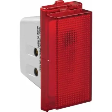 Schneider Electric Opale Neon Phase Indicator (Red) - White, Code: X5001