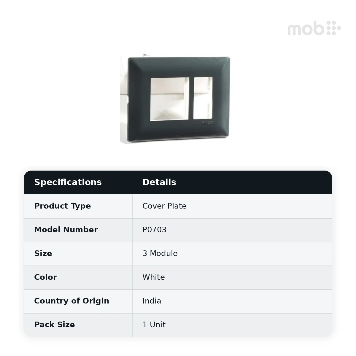 Schneider Electric Livia 3M grid & 3M cover frame - White, Code: P0703 - image 2