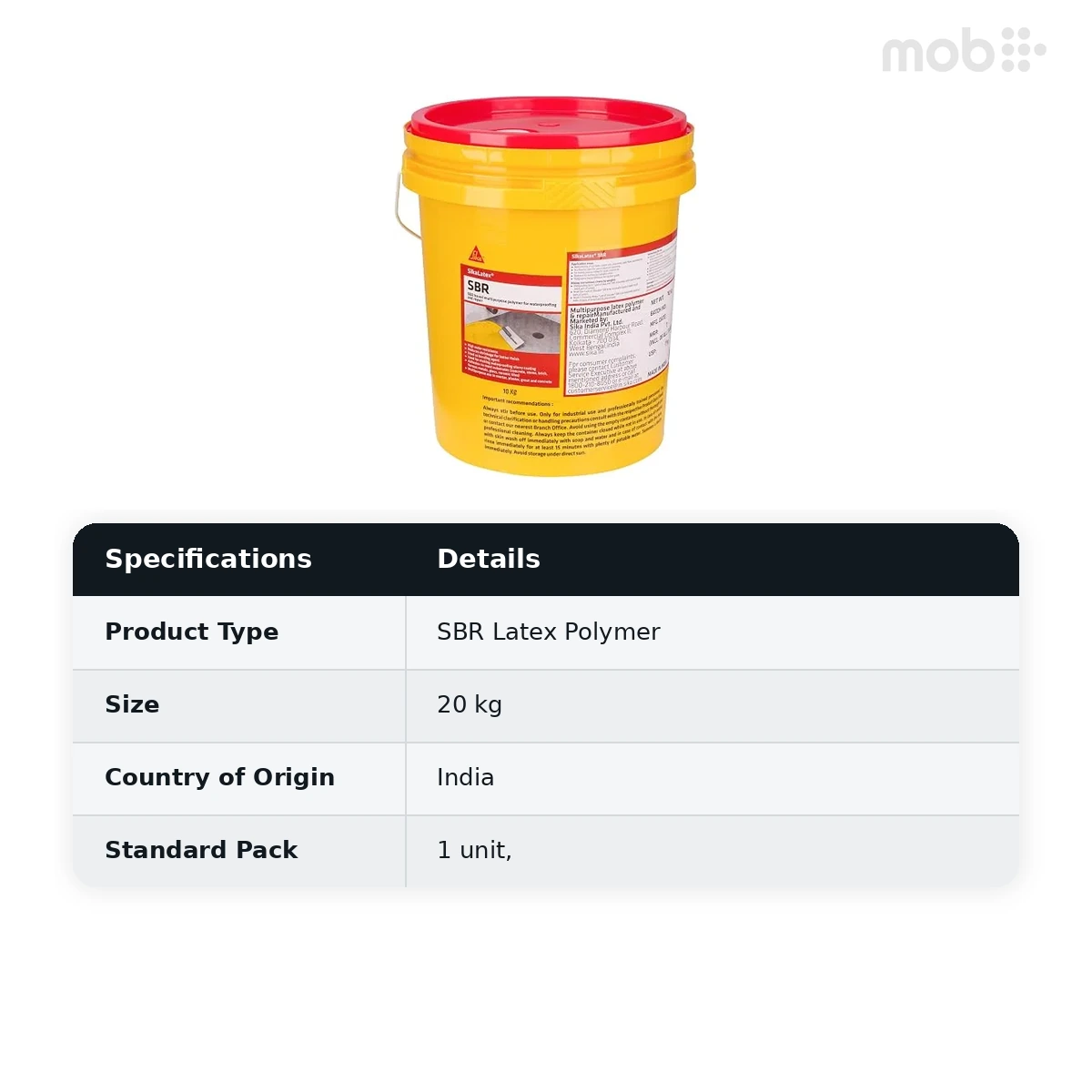 Sika SBR Polymer Latex SBR 20kg (Pack of 1) - image 2