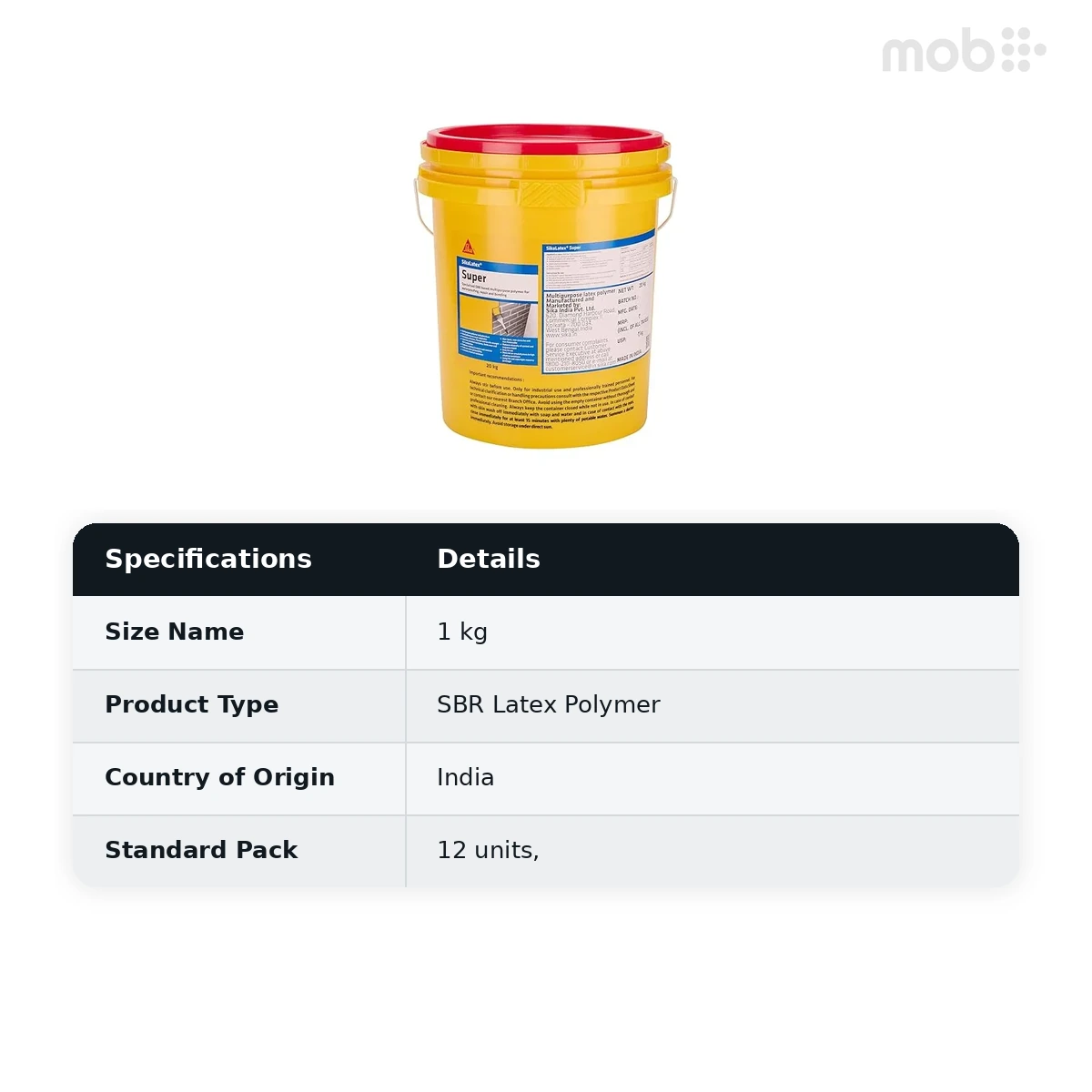 Sika SBR Polymer Latex Super 1kg (Pack of 12) - image 2