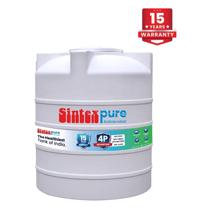 Sintex Pure Antimicrobial Vertical Water Storage Tank, 500 L, White, Code: CCWS 0050-02-Pure