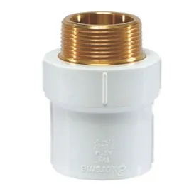 Supreme Aqua Gold uPVC SCH 80 Male Threaded Adapter (Brass Insert), 1/2 inch (15 mm)