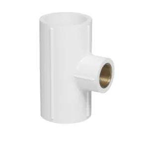 Supreme Aqua Gold uPVC SCH 80 Female Threaded Tee (Brass Insert), 1/2 inch (15 mm)