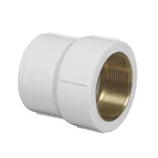 Supreme Aqua Gold uPVC SCH 80 Reducing Female Threaded Adapter (Brass Insert), 3/4 x 1/2 inch (20 x 15 mm)