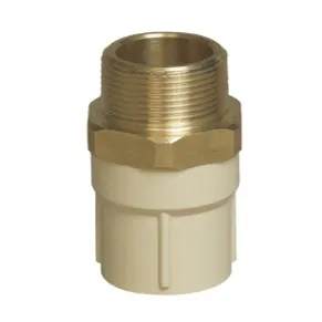 Supreme Lifeline CPVC SDR 11 Reducing Male Threaded Adapter (Brass Insert), 3/4 x 1/2 inch (20 x 15 mm)