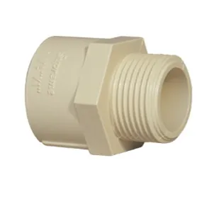 Supreme Lifeline CPVC SDR 11 Reducing Male Threaded Adapter (Plastic), 3/4 x 1/2 inch (20 x 15 mm)