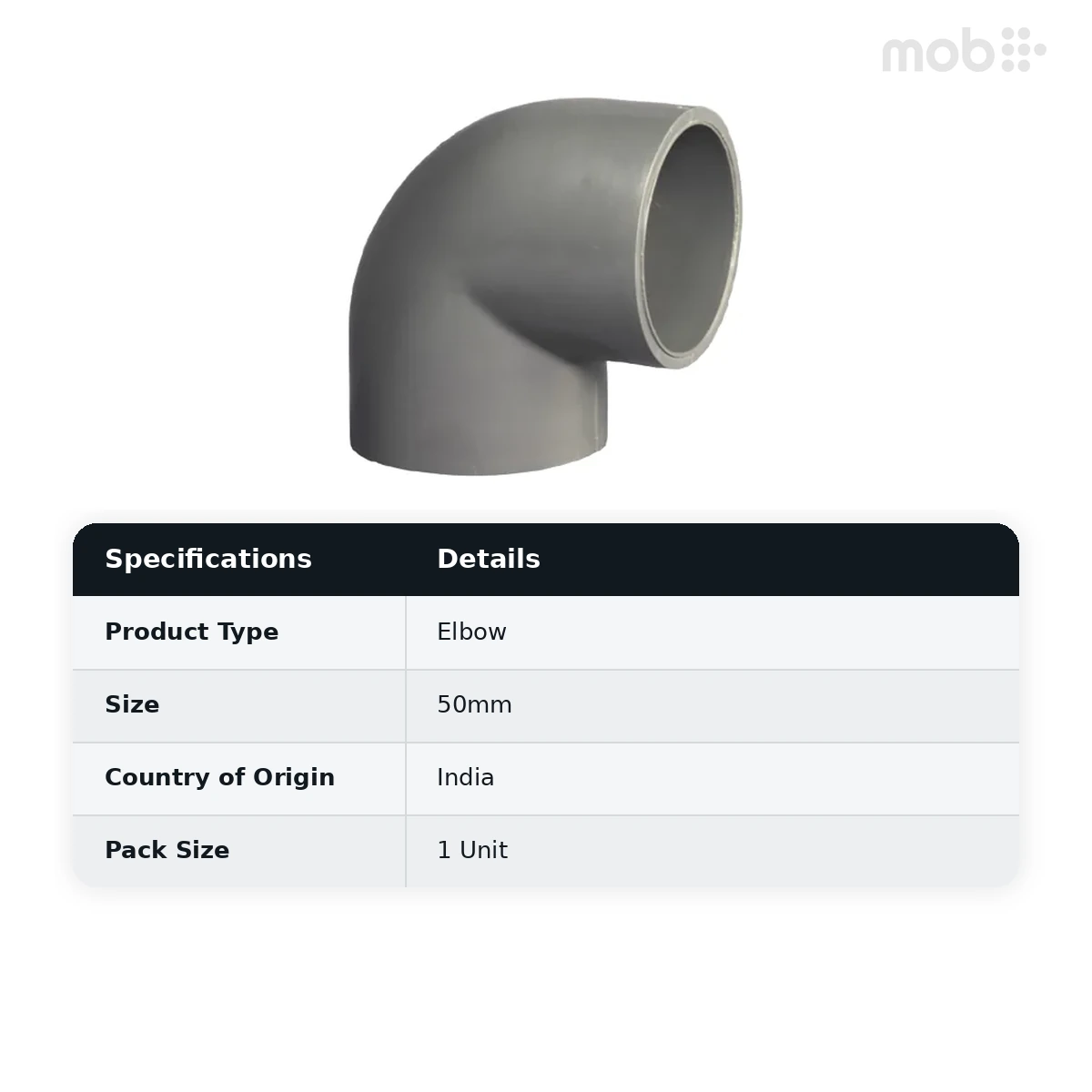 Supreme PVC Agriculture Elbow , 4 kg, 50mm - image 2