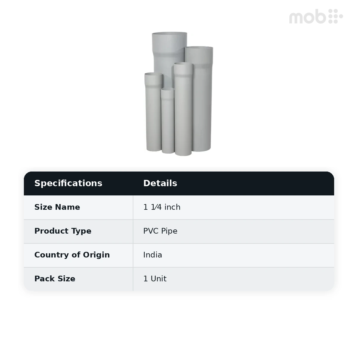 Supreme PVC Agriculture Pipe, 6 kg, 16ft, 1 1⁄4 inch (40 mm)