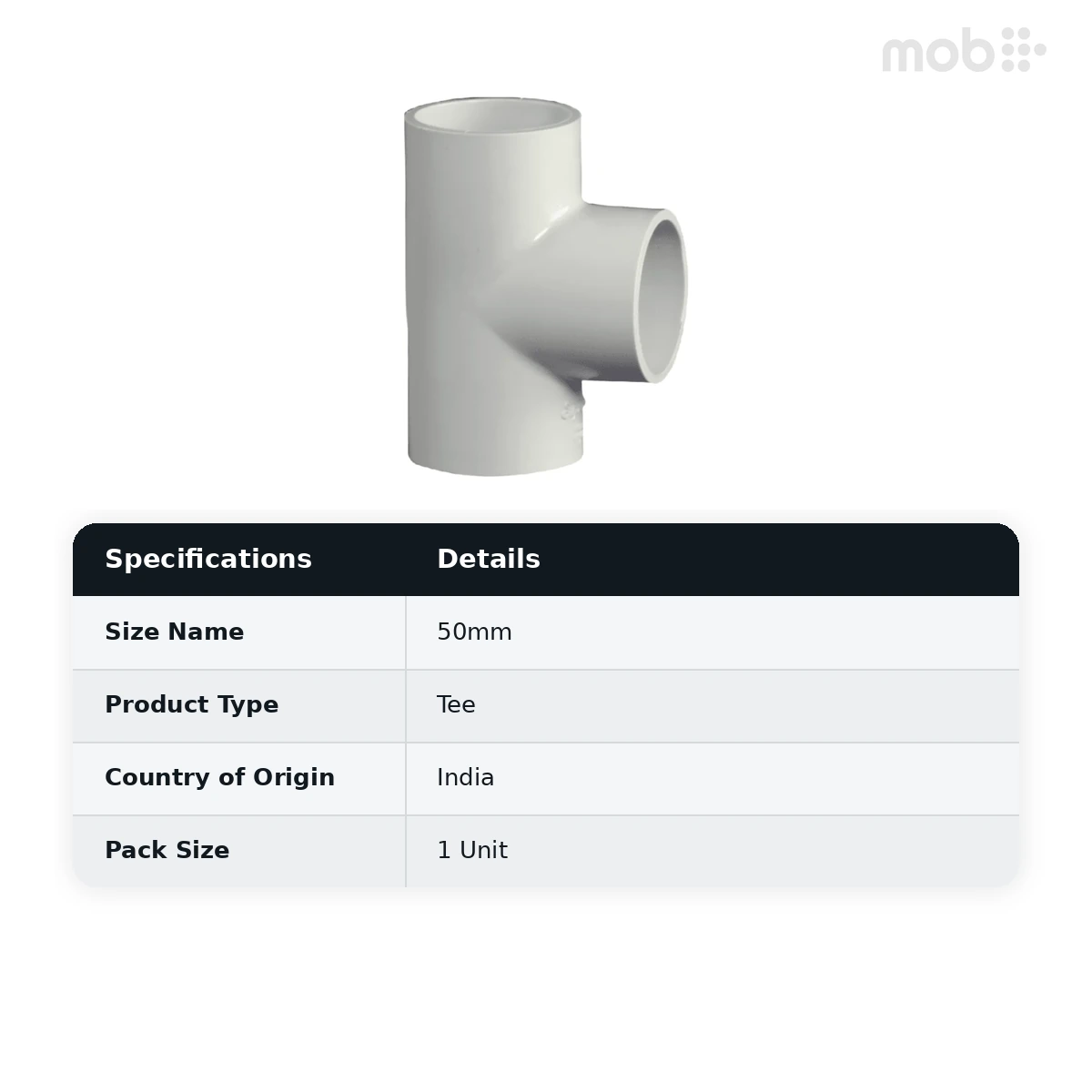 Supreme PVC Agriculture Tee, 4 kg, 50mm - image 2